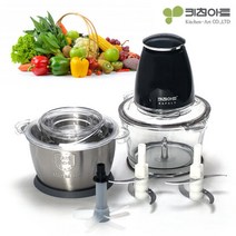 키친아트 전동 멀티다지기 1.8L 가루 분쇄기 마늘 박피기 가정용 이유식 만능다지기 마늘커터기 야채 양념 고기가는기계 자동 차퍼 쵸퍼, 키친아트 허브 만능다지기 마늘탈피기 2L