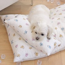 베비돔 시원한 여름 인견 베개 3colors 커버분리형 강아지 쿨베개 바디필로우, 오구오구, 커버+솜속통