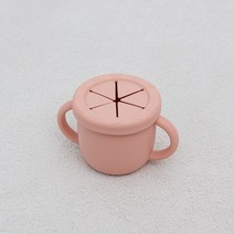 베이비스토리 KEAN 실리콘 이유식 식판 용기 컵 등 24종 할인모음, 실리콘 양손 스낵컵, 핑크, 1개