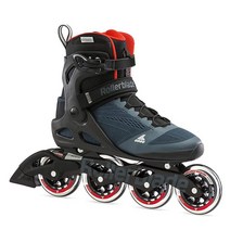 Rollerblade Macroblade 90 남성용 성인 피트니스 인라인 스케이트 오리온 블루/시 오렌지 퍼포먼스