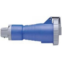 Leviton 460C9W 4 와이어 3극 방수 산업용 등급 핀 및 슬리브 커넥터 250 볼트 60 Amp 블루
