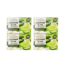 LG생활건강 온더바디 수퍼보타닉 비누 오이&라임 80g X 4입, 2개