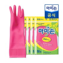 [㈜마미손] 마미손 고무장갑 왼손만하나, 왼손 중 4입, 중(M)