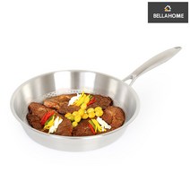 [벨라홈] [스크래치] 통3중스텐 28CM 후라이팬(CN7515), 상세 설명 참조