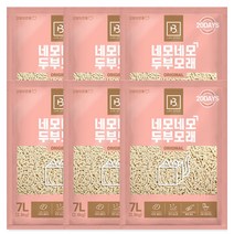 네모네모 (가는입자) 오리지날 7L x 6개 고양이모래 고양이두부모래