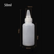 액체 오일 접착제에 대 한 10PCS 플라스틱 스포이드 병 HDPE 소재 휴대용 리필 가능 저장 용기 10ML 20ML 30ML 50ML, [02] 20PCS, [04] 50ML