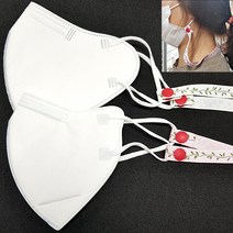 콩이네리본 마스크목걸이 마스크분실방지목걸이줄 마스크목걸이끈 마스크걸이 마스크줄 마스크스트랩 마스크고리 마스크끈, 1개, 월계수-핑크