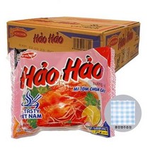 베트남 하오하오 라면 미톰 새우맛 HAO HAO MI TOM CHUA CAY 30개 1BOX 클린행주증정, 5박스