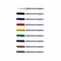 거의모든곳에 사용가능한 팁페인트마카 4.5mm-12자루 산업용마카, 컬러:12자루_백색(221328)