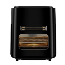 튀김기 가정 미니 소형 전기 튀김 1500w 15l 에어 프라이어 오븐 홈 지능형 불고기 집 탈수기 led 대용량 치킨 프라이팬 기계 6in1 220v, 검은색, 15리터, 에게