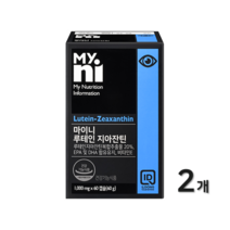 일동제약 마이니 RTG 루테인 지아잔틴 복합 추출물 20% 눈영양제 천연 식물성 헤마토코쿠스 빌베리 결명자 당근 비타민E 건조한눈 눈노화 황반변성 영양제 추천, 2개, 60캡슐