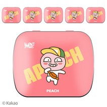 시즌3 카카오프렌즈 민트 무설탕 캔디 어피치(복숭아) 6개입, 1개, 15g