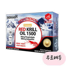 [모에버]-M2-Morever 레드 크릴 오일 1500(인지질780mg) 30개입, 1개