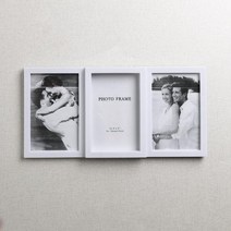 아기사진 가족 벽걸이 탁상 겸용 화이트 3칸액자 (4x6), 상세페이지 참조