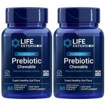 라이프익스텐션 플로라시스트 프리바이오틱 스트로베리 츄어블 타블렛, 60개입, 2개
