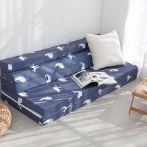 뜨란채 5단 접이식 매트리스 매트 쇼파베드, 생활방수 스칸디아 네이비