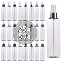 [50개묶음판매] 금속스프레이 120ml 150ml 200ml 250ml 300ml 500ml 스프레이공병 미스트용기, 250ml 각투명용기, 골드캡, 50개
