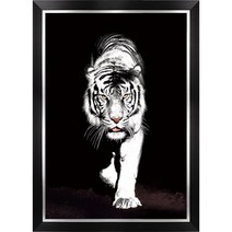 퍼즐갤러리 백호 호랑이 500피스 직소퍼즐액자 PG510, 퍼즐+모던블랙액자