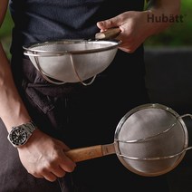 휴바트 천연 원목과 튼튼한 스테인레스 스틸 채망, 20cm