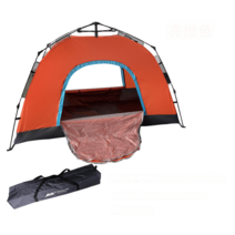 3초 원터치 야전침대텐트 백패킹 1인용 초경량 야전 낚시 텐트 높이95cm 더블 레이어 방지 로열 블루 1인용 야외 캠핑 낚시 타기 소형 텐트 자동 빠른 개방 초경량 휴대용 캠핑 방수 장비 1인용, I.단층 확대 및 강조 주황색