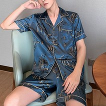 여름 잠옷 얼음 반팔 남성 Loungewear 2020 Homewear 세트 정장 느슨한 실크 5XL 새틴 L 캐주얼