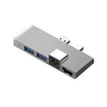 도킹 스테이션 허브 4K 호환 USB 3.1 GEN 1 하드 드라이브 도킹 스테이션 하드 디스크 어댑터 SURFACE PRO 5 4 3 용, 호주|은
