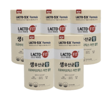 종근당 락토핏 팜 생유산균 프로바이오틱스 대용량 락토 온가족 유산균 유익균 코어강화 유산균먹이 60포 5통, 5개