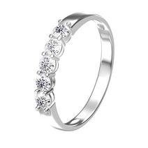 모이사나이트 반지 링 보석 결혼 약혼 프로포즈 다이아 웨딩밴드 aeaw 14k 화이트 골드 0.1ct 3mm 총 0.5ctw df 라운드 컷 amp 웨딩 moissanite
