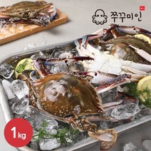 [쭈꾸미인] 서해안 활꽃게 급냉 숫꽃게 1kg(3-4미), 단품