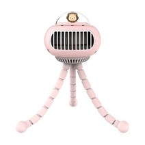 샤오미선풍기5세대 무선 캠핑 높이조절 탁상용 샤오미 Usb 충전식 휴대용 팬 만화 날개 유모차 3600mAh 배터리 작동 공기 쿨러 손 집, [04] F37 Pink