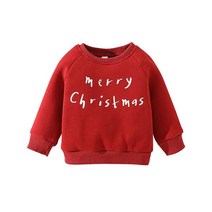 크리스마스 맨투맨 어린이용 스웨터 셔츠 여아 남아 파티 상의 의상 선물 가을/겨울용 긴 소매 티셔츠 2-6 세 의류