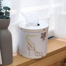 티슈케이스 휴지 각티슈 케이스 그린 하이힐 원형, 단품