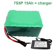 배터리 충전기 로 24V 15Ah 25.9V 7S5P 18650 Li-ion 130x100x70mm 적용 E-Bike 전기 자전거 Ebike 맞춤형제작가능, 1개