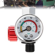 압력계 1/4 '스프레이 페인트 건 공기 압력 조절기 게이지 게이지 공압 도구 액세서리 인치 BSP 스레드, 한개옵션0