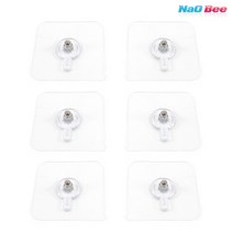 NaOBee 어디던 착착 무타공 접착식 나사 볼트 후크 6P, 볼트후크 6P