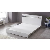 낮은 led 수납헤드 퀸깔판 침대프레임 미니멀 손님방, LED포함 내츄럴화이트