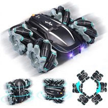 AWJCA 오프로드 무선 RC카 SUV 초보자 입문용 몬스터트럭 드리프트 RC카 스턴트카, 블랙