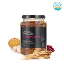 프리미엄 100% 수제 과일청 청담 배도라지대추청 500g, 1병