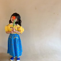 여아 여름 드레스 2022 이국 스타일 아기 꽃 스커트 귀여운 달콤한 공주 스커트