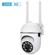 CCTV A7 1080P PTZ Wifi IP 카메라 야간 투시경 양방향 오디오 앱 원격 2MP 무선 보안 CCTV 감시 베이비, 02 EU With 32GB