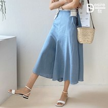 [디자이어로즈] [ 핏] 여자 대학생 여름린넨 치마바지 DB0217 (5594692)