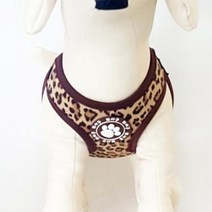 에씨클레오 부드럽고 안정적인 착용 또사구 호피 강아지 하네스 [XL] E-1230851