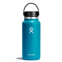 HYDRO FLASK - 하이드로 플라스크 텀블러 물병 플렉스 캡이 있는 하이드로 플라스크 와이드 입 병, 라구나, 32온스