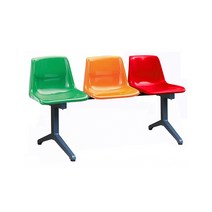 컬러 각색 흡연실 생활공장 야외용 휴게실 벤치 3인 4인용 사출연결의자, P-각색-3인(이동식)