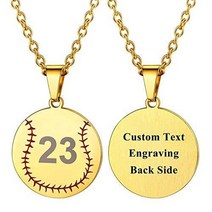 u7 야구 방망이 펜던트 목걸이 사용자 정의 번호 스테인레스 스틸 체인 멋진 스포츠 쥬얼리 청소년 선수 남성용 맞춤 선물