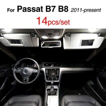 흰색 오류 없는 인테리어 LED 전구 실내지도 돔 조명 키트 폭스 바겐 VW 파사트 B5 B6 B7 CC 세단 변형 1998-, [02] For Passat B7 B8