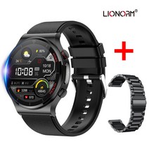 [Lionorm] ECG+PPG 360*360 컬러 스크린 건강 스마트워치, 블랙
