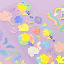 반짝반짝 Balloons 칼선 스티커, 1개