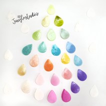 [물방울] 컬러자개 10개묶음 썬캐쳐 자개 모빌 만들기 재료 DIY, 물방울_20.딸기우유(10개)