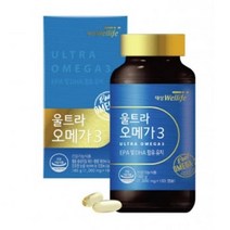 대상웰라이프 울트라오메가3 180캡슐 노르웨이산 소형어종 순도70% 3중기능성 EPA DHA 6개월분 대용량 식약처 식약청 인정 인증 해썹 haccp 혈행개선 눈건강, 180캡슐X2개